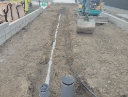 排水配管を埋設